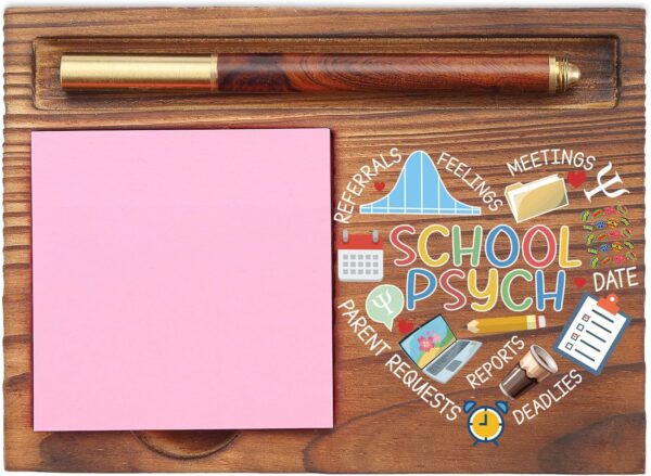 School Psych Gifts, School Psychologist Appreciation Gifts Thank You Gifts for School Psych Behavior Therapist, Positivity Gifts Desk Self-Stick Note Pad Holders EDP03