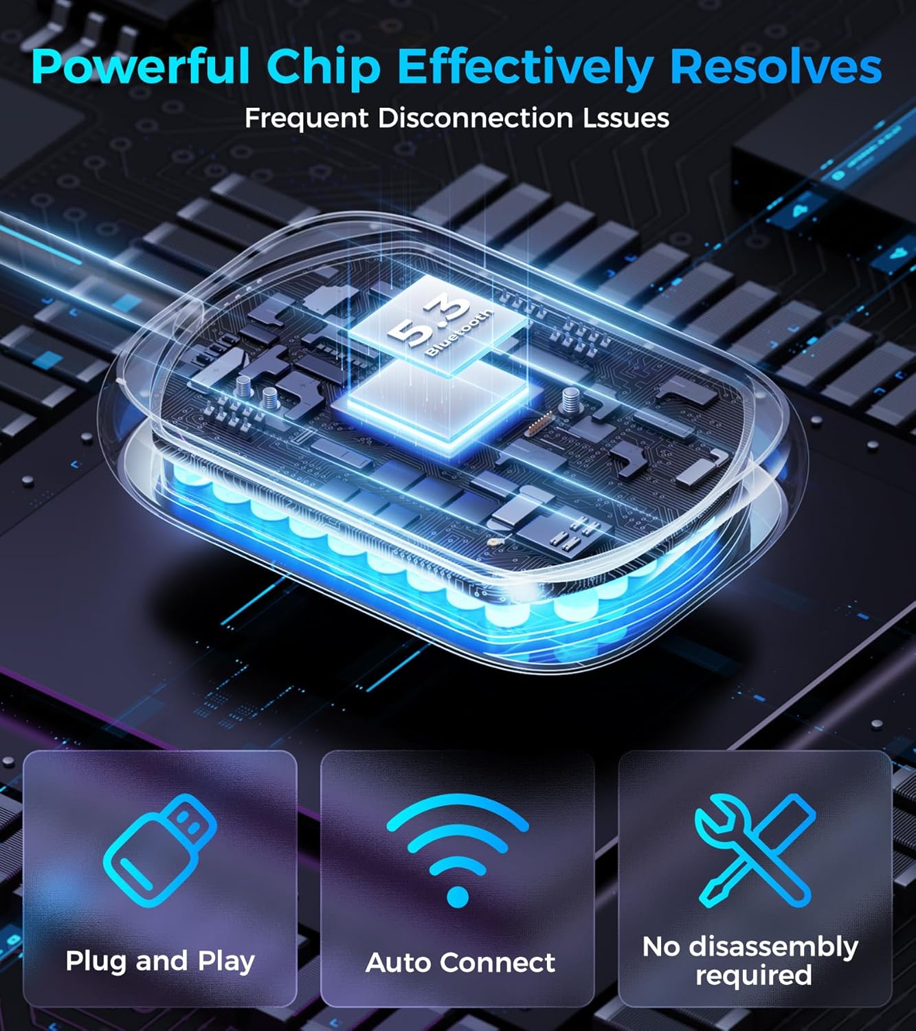 2025 Upgraded Wireless CarPlay Adapter for Apple iPhone, Converts Wired to Wireless Car Play Adapter, Auto Connect, Mini Size, Compatible with Cars from 2016 & iOS 10+ - Image 2