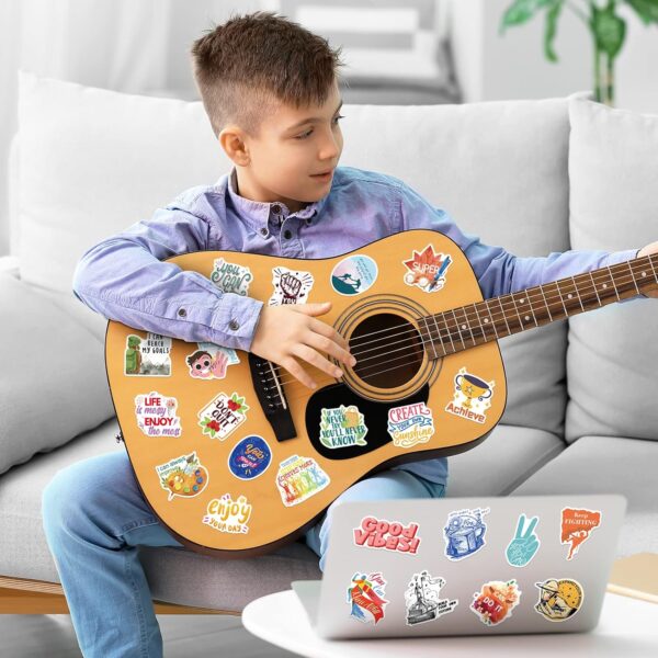 400Pcs Inspirational Words Stickers, Motivational Waterproof Vinyl Stickers for Kids Teens Adults Teachers, Positive Quote Stickers for Water Bottles Laptops Phone Journaling Scrapbooking - Image 6
