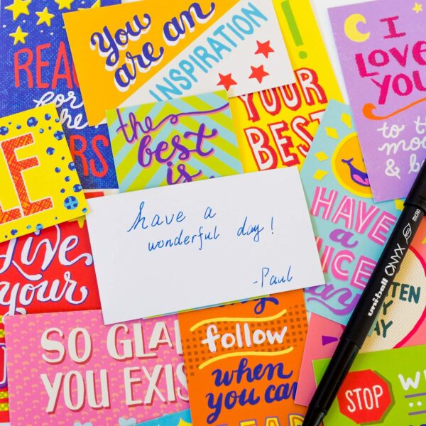 Youngever 300 Pack Motivational Quote Cards, 100 Unique Inspirational Designs Cards, Business Card Sized Encouragement Cards, Gifts for Employees, Thinking of You Gifts, Appreciation Cards - Image 3