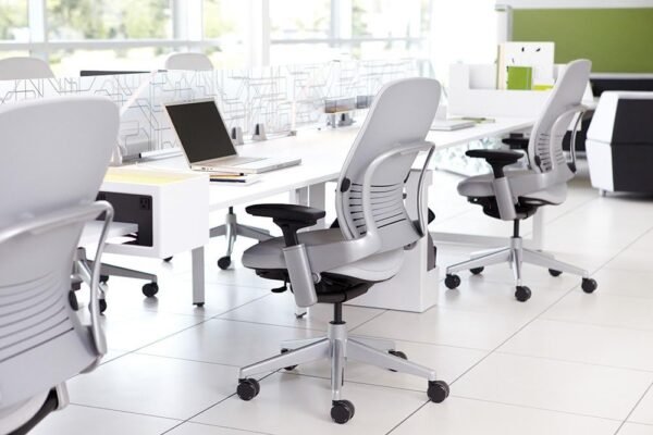 Steelcase Leap Office Chair V2 - Seven Points of Adjustability - Ergonomic Back Support Chair - Lumbar Support - 4D Adjustable Arms - Black Frame - Buzz2 Black Fabric - Image 2