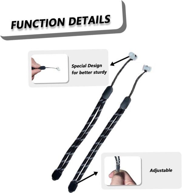 Improved Replacement Wrist Wraps for Oculus Quest 2 Gen Controller, Professional Wrist Lanyards with Resin White Stopper, Replacement Adjustable Hand Straps for Oculus Controller（Dapple） - Image 5