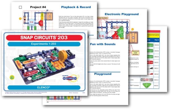 Snap Circuits 203 Electronics Exploration Kit | Over 200 STEM Projects | Full Color Project Manual | 42 Snap Modules | Unlimited Fun - Image 5