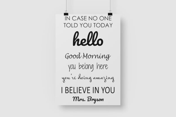 Personalized Custom Motivational Inspirational Posters for School Classroom Kidsroom - Motivational Quotes Growth Mindset Poster for Students and Teachers Printing - Wall Art Print for Home School - Image 5