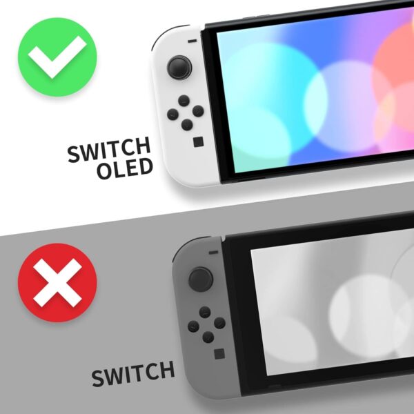 eXtremeRate Full Set Shell for Nintendo Switch OLED, Console Back Plate & Kickstand, NS Joycon Handheld Housing with Buttons for Nintendo Switch OLED - Silver Splatter - Image 2