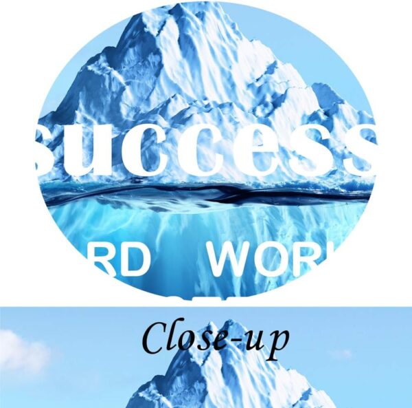 KREATIVE ARTS - Canvas Quotes Wall Art Success Inspiration Motivation Iceberg Poster Stretched Gallery Wraps Giclee Print Ready to Hang for Office and Home Decor 24x36inch - Image 5