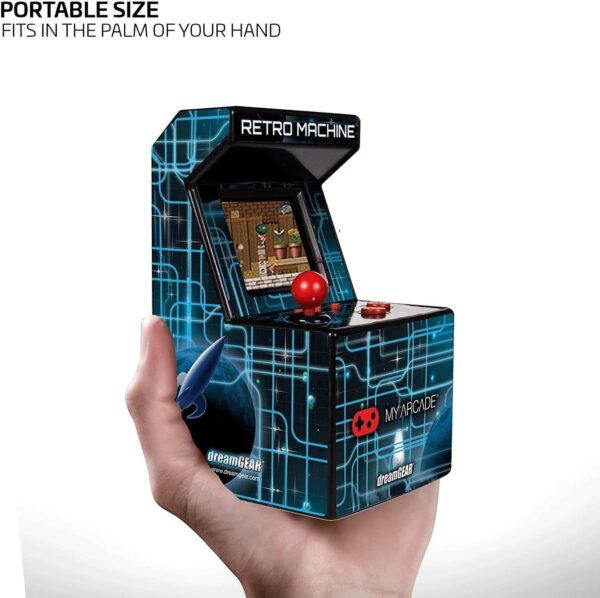 My Arcade Retro Machine Playable Mini Arcade: 200 Retro Style Games Built In, 5.75 Inch Tall, Powered by AA Batteries, 2.5 Inch Color Display, Speaker, Volume Control - Image 4