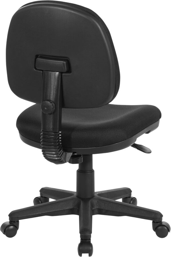 Office Star Pneumatic Sculptured Office Task Chair with Thick Padded Seat and Built-in Lumbar Support, Black - Image 9