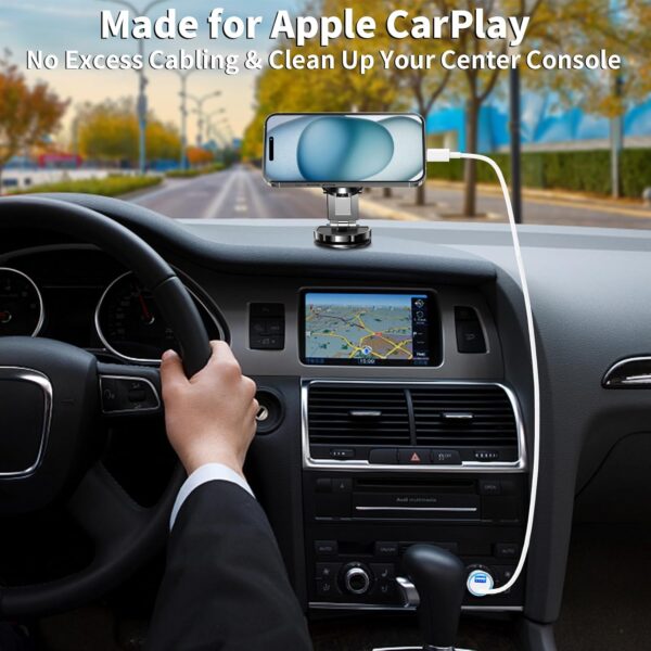 【MFi Certified】iPhone Fast Car Charger, Caiinei 4.8A Dual USB Power Cigarette Lighter iPhone Car Charger Fast Charging Adapter + 6FT Lightning Cable for iPhone 14 13 12 11 Pro Max XS Mini XR X SE iPad - Image 6