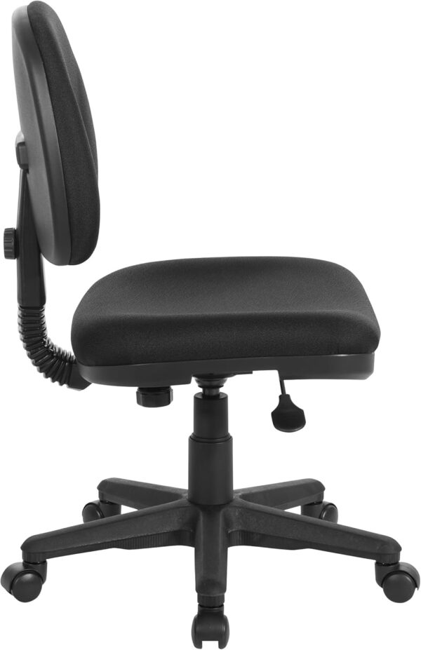 Office Star Pneumatic Sculptured Office Task Chair with Thick Padded Seat and Built-in Lumbar Support, Black - Image 5