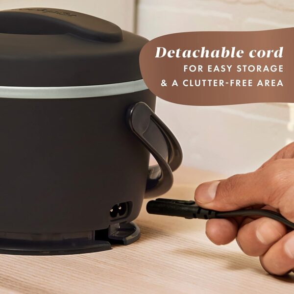 Crock-Pot Electric Lunch Box 20-Ounce Portable Food Warmer Black Licorice Perfect for Travel On-the-Go & Office Use | Stylish Spill-Free & Dishwasher-Safe | Ideal Men & Women's Gifts - Image 3