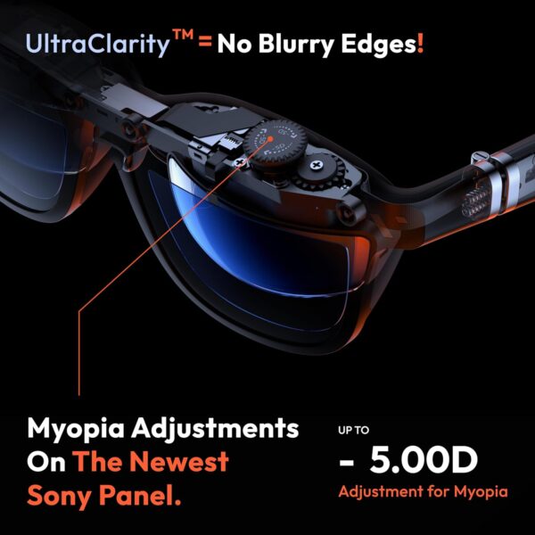 VITURE Pro XR/AR Glasses, 135" 120Hz 1000Nits Display, Harman Audio, Electrochromic Film, Myopia Adjustments, for iPhone 16/15/Android/Mac/PC/Steam Deck,First-ever Immersive XR Experience for Switch 2 - Image 5