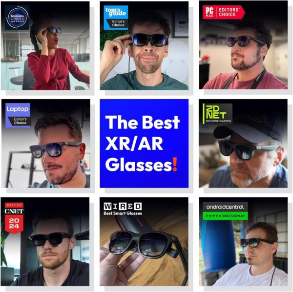 VITURE Pro XR/AR Glasses, 135" 120Hz 1000Nits Display, Harman Audio, Electrochromic Film, Myopia Adjustments, for iPhone 16/15/Android/Mac/PC/Steam Deck,First-ever Immersive XR Experience for Switch 2 - Image 2