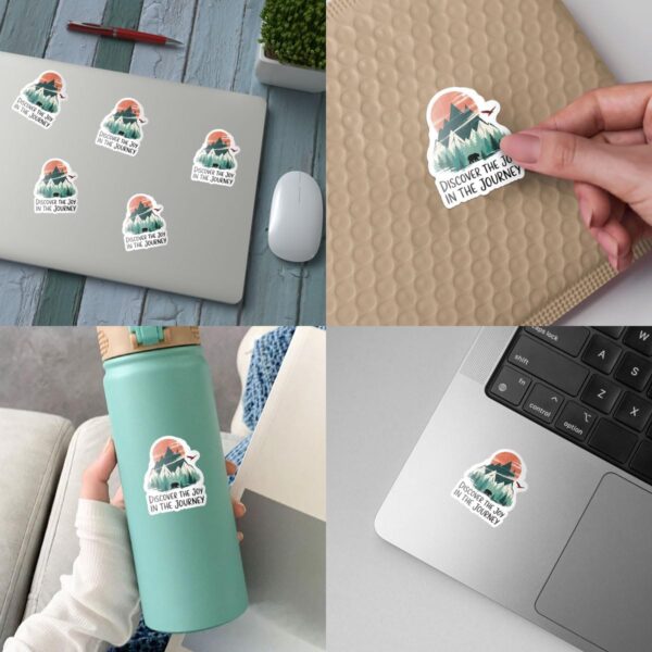 (3 Pcs) Discover The Joy in The Journey Sticker – Inspirational Life Quote Vinyl Decal for Personal Growth, Motivation, and Positivity for Laptop, Water Bottle, Tumbler 3"x3" - Image 5
