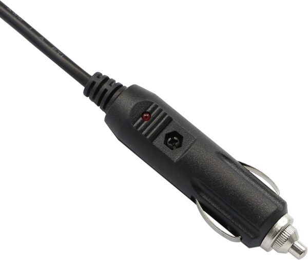 PNGKNYOCN12V DC Car Charger Auto Power Supply 18AWG Cable ，DC 5.5mm x 2.5mm to Car Cigarette Lighter Male Plug Car Cigarette Lighter Cable for Camera, CCTV, Car Refrigerator (1.5FT) - Image 2
