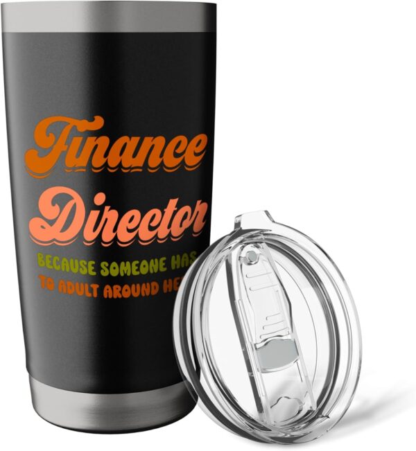 Financial Planning Director Manager Funny Finance Department Stainless Steel Insulated Tumbler - Image 5