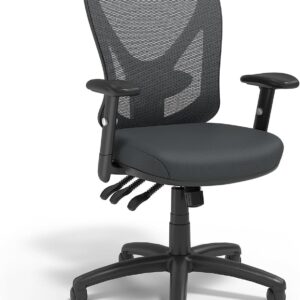 STAPLES Carder Ergonomic Office Desk Chair, Breathable Mesh Swivel Seat & Back, Adjustable Height, Lumbar Support, Black