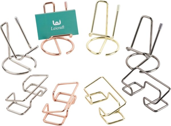Business Card Holder for Desk, Cute Metal Card Organizers and Office Desk Accessories for Men and Women (Golden) - Image 8
