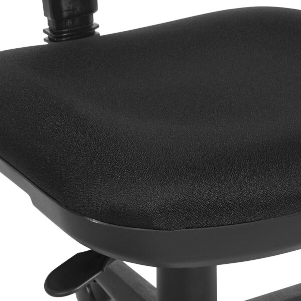 Office Star Pneumatic Sculptured Office Task Chair with Thick Padded Seat and Built-in Lumbar Support, Black - Image 8