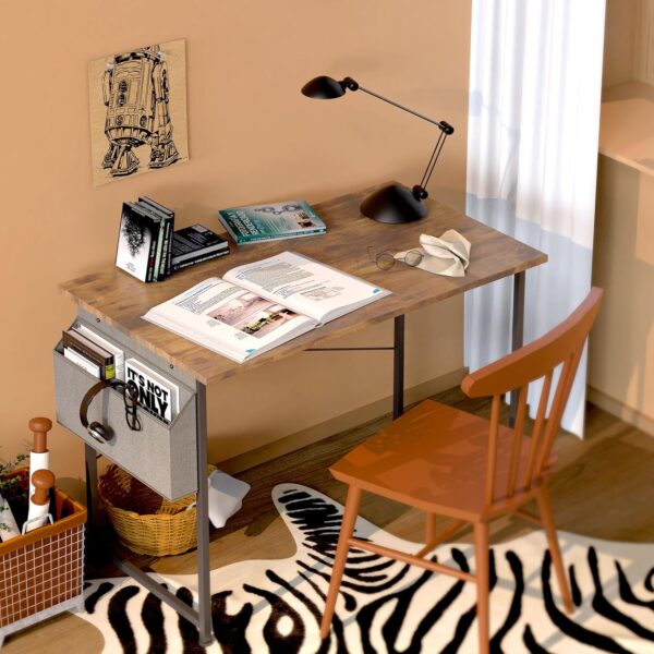 YSSOA Small Space Writing Desk with Headphone Hooks, Modern Simple Design, Suitable for Study, Home Office and Living Room - Image 6
