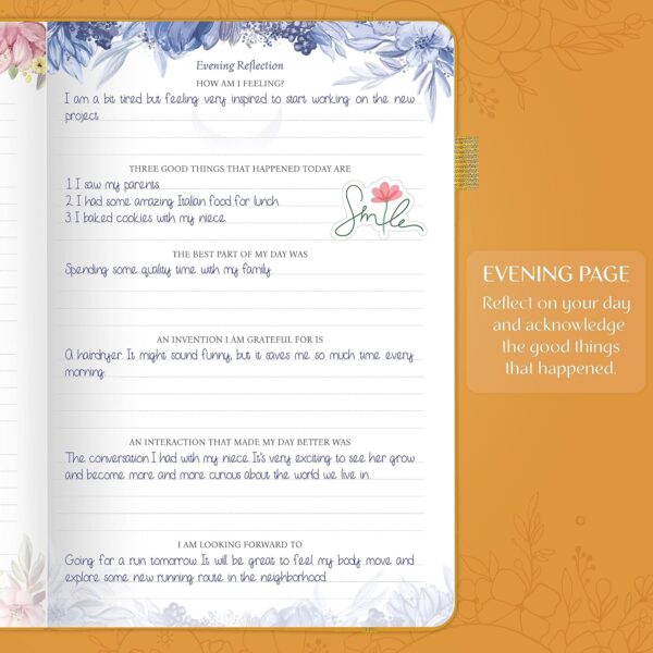 Legend Gratitude Journal – Guided Daily Journal to Foster Positivity & Happiness – Grateful Notebook to Write In – Inspirational Affirmation & Thankful Notebook – Hardcover (Amber Yellow) - Image 3