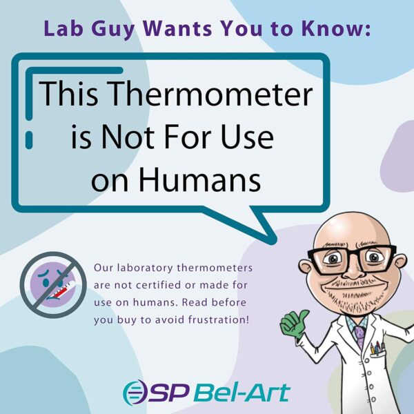 SP Bel-Art, H-B DURAC Calibrated Dual Zone Electronic Thermometer with Waterproof Sensor; -50/70C (-58/158F) External, -10/50C (14/122F) Internal (B60900-0200) - Image 2