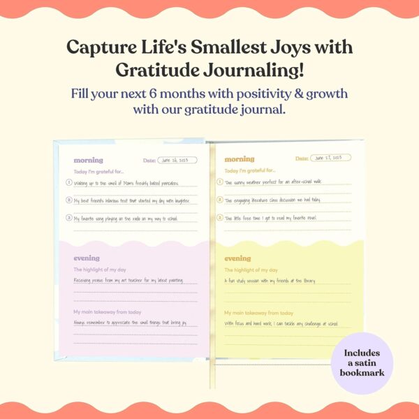 Gratitude Journal - Daily Journal for Women Diary with 6 Months of Undated Daily Sections - Motivational Gratitude Journal Notebook for Affirmation, Happiness & Positivity - Image 2