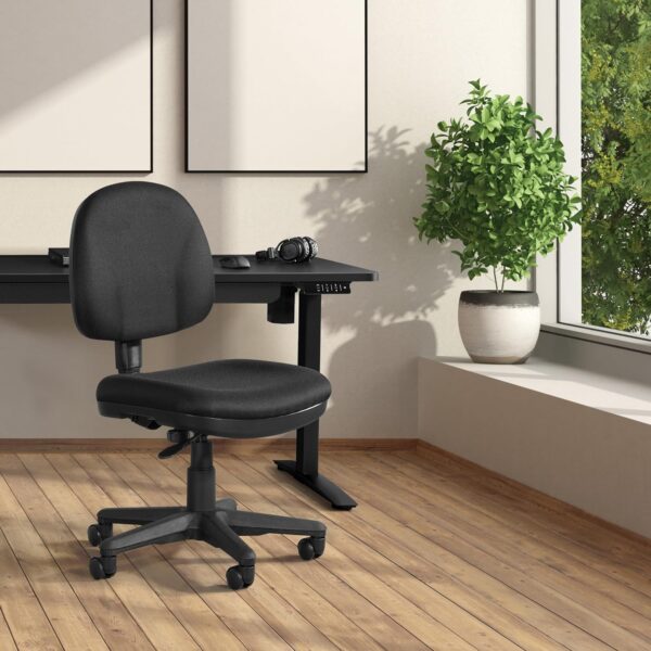 Office Star Pneumatic Sculptured Office Task Chair with Thick Padded Seat and Built-in Lumbar Support, Black - Image 2