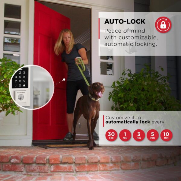 Kwikset SmartCode 270 Keyless Entry Electronic Touchpad Deadbolt Door Lock with Auto-Lock, Custom User Codes, Advanced Security in Satin Nickel Contemporary - Image 5