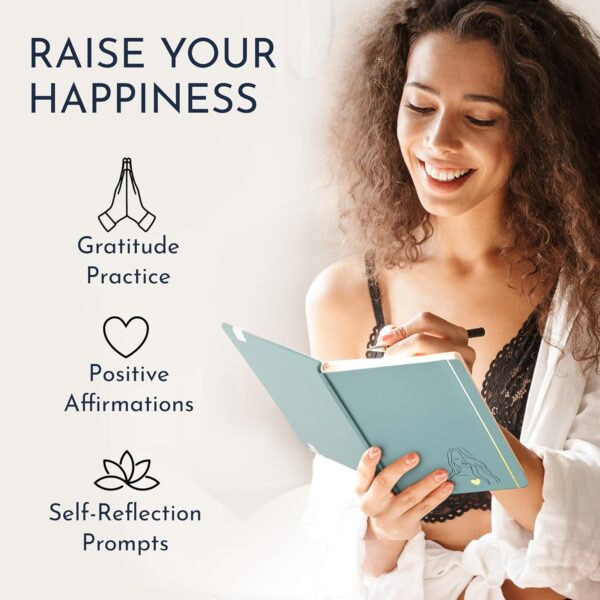 RYVE Daily Gratitude Journal for Women: 6-Month Guided Positivity & Wellness Journal with Prompts - Affirmation, Mindfulness, Self Help & Reflection, Gratitude Journal Notebook, Manifestation Journal - Image 2