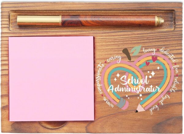 School Administrator Sticky Note Holder, Thank You Gifts for School Administrators, Teachers, Principals, Educational Graduation Retirement Appreciation Desk Organizer EDP171