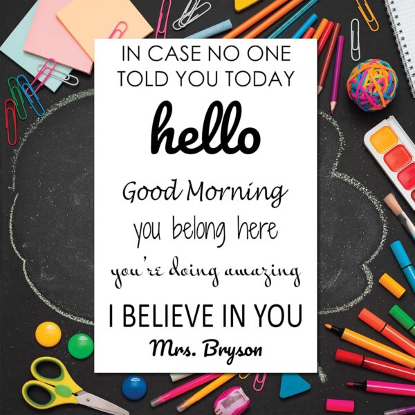 Personalized Custom Motivational Inspirational Posters for School Classroom Kidsroom - Motivational Quotes Growth Mindset Poster for Students and Teachers Printing - Wall Art Print for Home School - Image 2