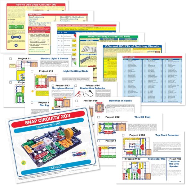Snap Circuits 203 Electronics Exploration Kit | Over 200 STEM Projects | Full Color Project Manual | 42 Snap Modules | Unlimited Fun - Image 7