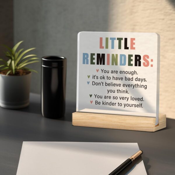 Encouragement Inspirational Gifts for Women Mental Health Gifts for College Positive Daily Affirmations Gifts Cheer Up Gifts Little Reminders Home Office Dorm Desk Decor Sign for Women - Image 5