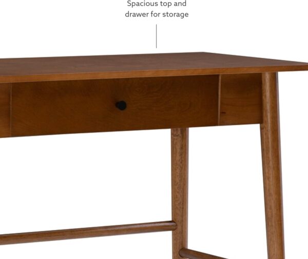Melissa Mid Century Walnut Desk by Linon - Image 17