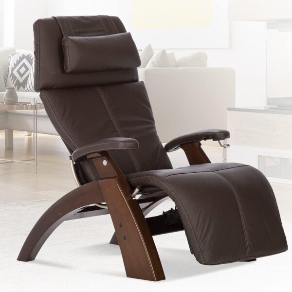 Human Touch Perfect Chair® PC-350 Classic Power Zero Gravity Leather Electric Recliner For Office, 3-Year Warranty, 46D x 32W x 46H Inch, Dark Walnut Espresso - Image 2