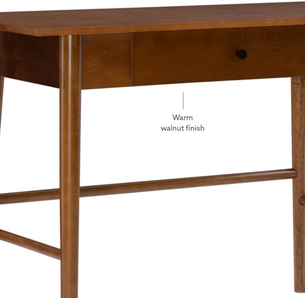 Melissa Mid Century Walnut Desk by Linon - Image 18