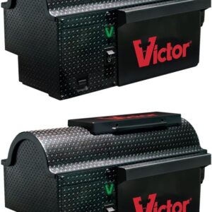 Victor M260 Indoor Multi-Kill Humane Electronic Mouse Trap - No Touch, No See Electronic Intant Kill Mouse Trap - 2 Traps, Black