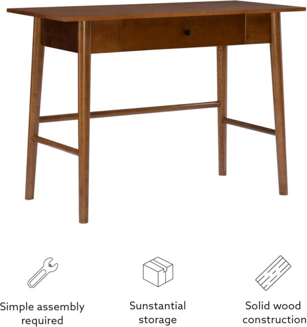 Melissa Mid Century Walnut Desk by Linon - Image 19