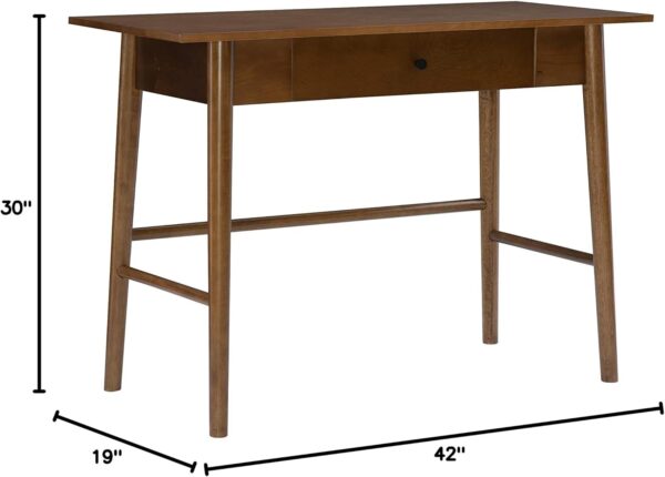 Melissa Mid Century Walnut Desk by Linon - Image 20