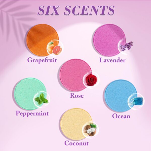 DeckTheHalls 18 Pack Shower Steamers - Mother's Day Presents - Shower Bombs with Lavender Mint Rose Coco Sea Grapefruit Natural Fragrance, Self Care & Relaxation Presents for Women and Men - Image 2