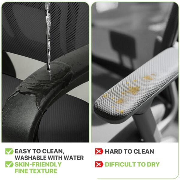 Magshion Mesh Office Computer Chair 20pcs, Ergonomic Desk Office Chairs, Adjustable Rolling Desk Chair with Lumbar Support & Comfy Armrest for Gaming, Work, Study, 300 Lbs Capacity, Black - Image 6