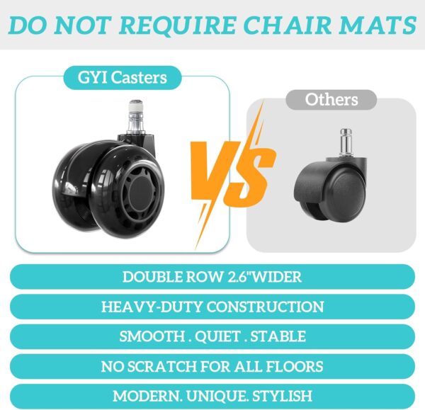 GYI High Back Executive Office Chair, Big and Tall Office Desk Chair 400LBS with Lumbar Support, Flip-up Armrests, Rubber Wheels, Black - Image 4