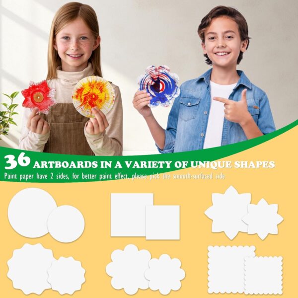 Arts and Crafts for Kids Ages 4-8,Paint Spin Art Machine Kit,Art Craft Set for 6-9 Year Old,Cool Painting Spinner Toys Kits Set,Art Supplies Birthday Gifts for Boy Girl Ages 6 7 8 9 10 11 12 Green - Image 5