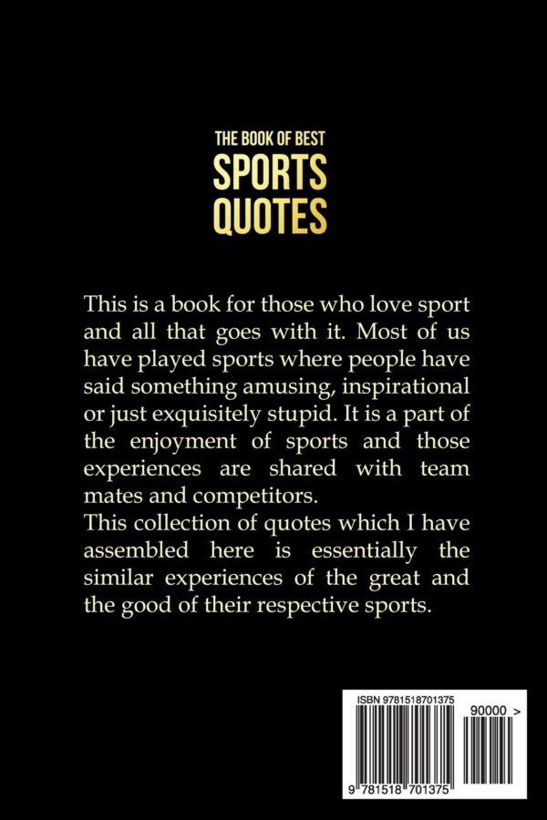 The Book Of Best Sports Quotes: Funny, inspirational and motivation quotes on the sports we love (Quotes For Every Occasion) - Image 2