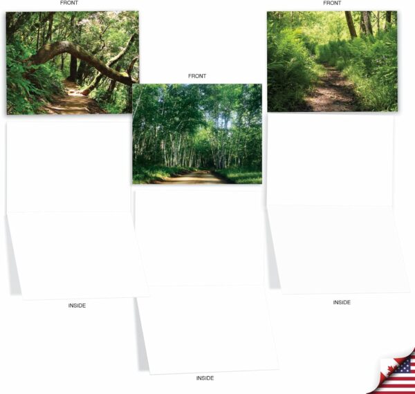 The Best Card Company 10 Assorted Thank You Note Cards Boxed Set 4 x 5.12 Inch with Envelopes (10 Designs, 1 Each) Nature Trails M6467TYG - Image 2