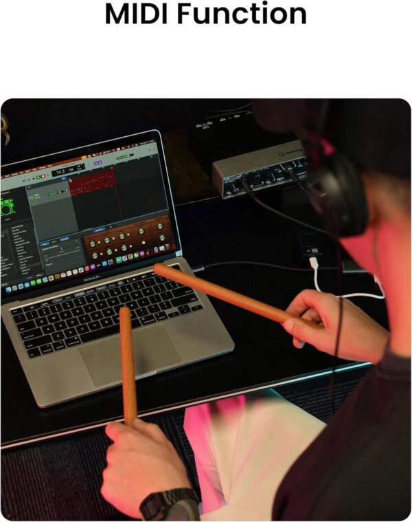 AeroBand Electronic Drum Set PocketDrum2 MAX（2025 Version）, Air Drum Sticks & Pedals & Bluetooth Adapter, Play Drum Anywhere Anytime, 8 Tones and USB Midi Teens Adult Drummer Gift (Earphone Included) - Image 7