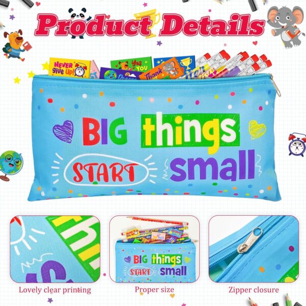 Cinrobiye 48 Pcs Inspirational Gifts Sets Back to School Motivational Quote Pencil Case Pouch Pencils Erasers for Teacher Prizes Goody Bag Filler School Party Favor Supplies (Inspirational) - Image 3
