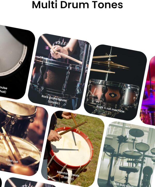 AeroBand Electronic Drum Set PocketDrum2 MAX（2025 Version）, Air Drum Sticks & Pedals & Bluetooth Adapter, Play Drum Anywhere Anytime, 8 Tones and USB Midi Teens Adult Drummer Gift (Earphone Included) - Image 6