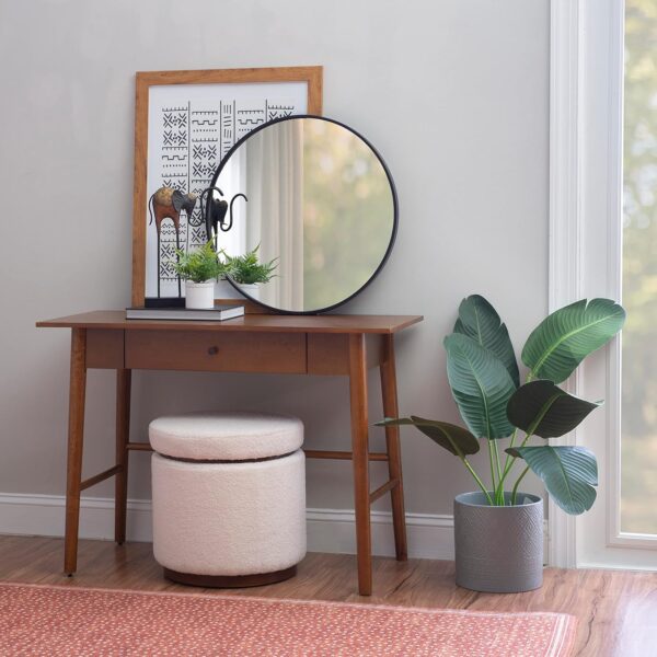 Melissa Mid Century Walnut Desk by Linon - Image 8